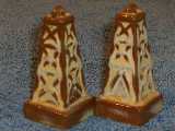 Oil Derrick shakers glazed desert gold